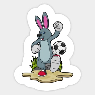 Rabbit as Soccer player with Soccer Sticker